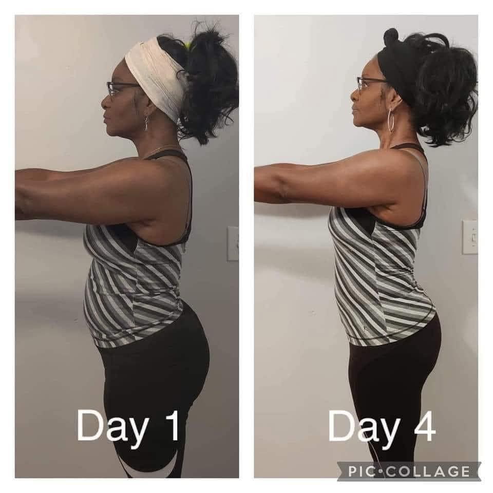 Before and after wellness transformation
